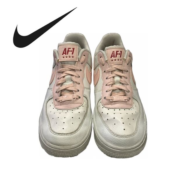 Nike Pink and White Air Force 1 AF1 - Size 8 - Picture 2 of 6